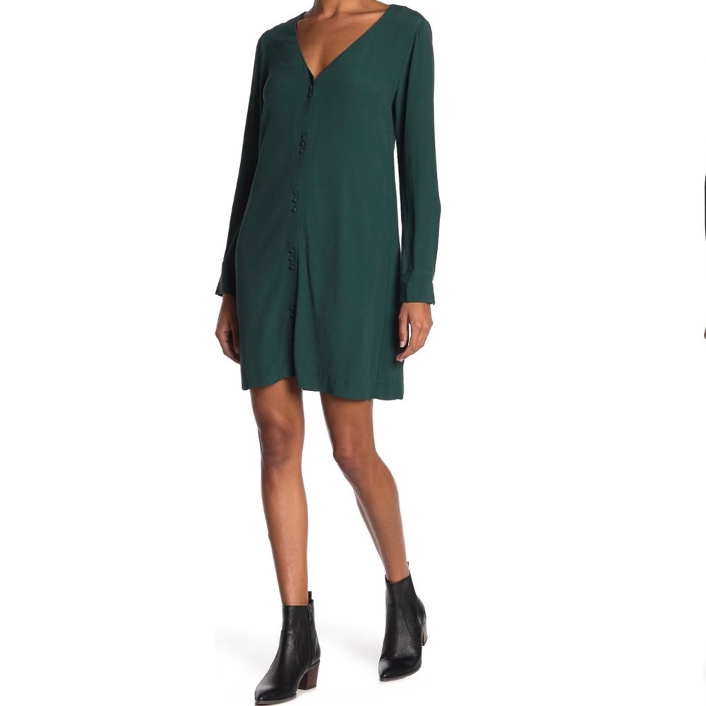 Madewell Long Sleeve Button Down Front Novel Dress Size L